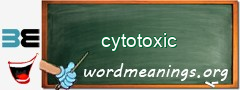 WordMeaning blackboard for cytotoxic
